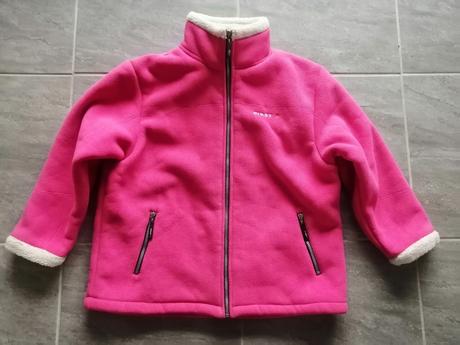 Ružová flísová bunda s kožušinou v176, 176