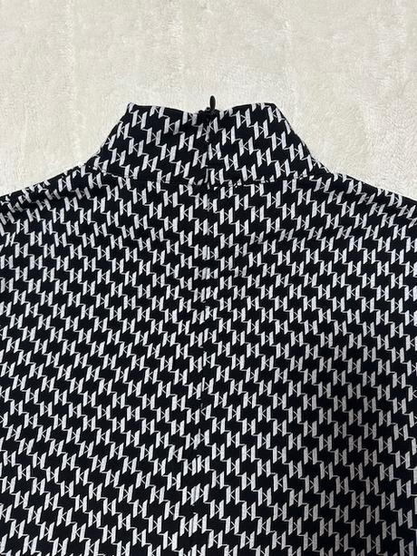 Čiernobiele tričko s monogramom karl lagerfeld, m