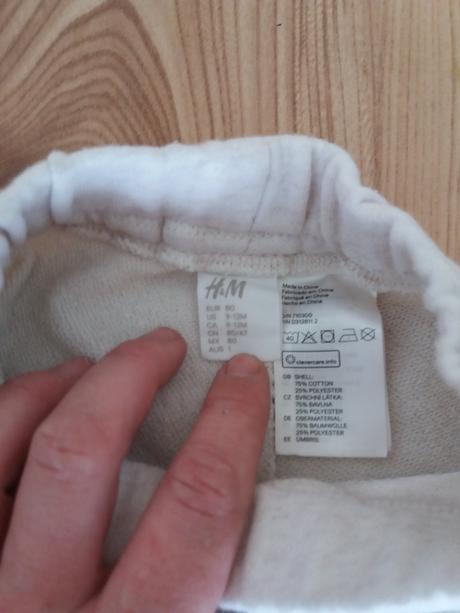 Dievčenské tepláky h&m č.80, h&m,80