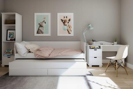 Nová detská posteľ +prístelka,úložný priestor, šírka (cm): 90,dĺžka (cm): 200