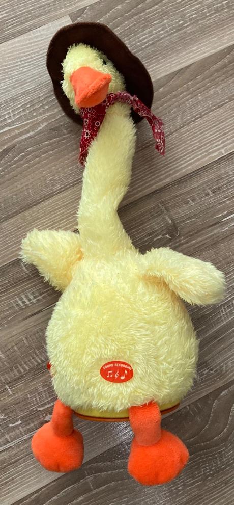 Plyšová spievajúca,tancujúca kačka/káčer, 