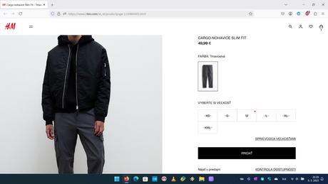 Cargo nohavice hm (kapsáče), h&m,l / m