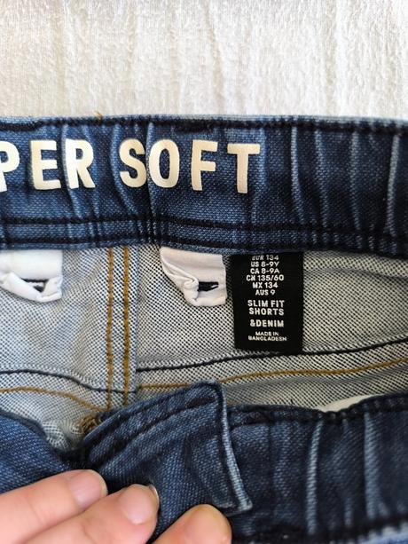 Jeans sortky, h&m,134