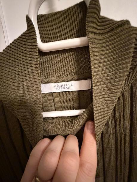 Khaki slim šaty michelle keegan, m