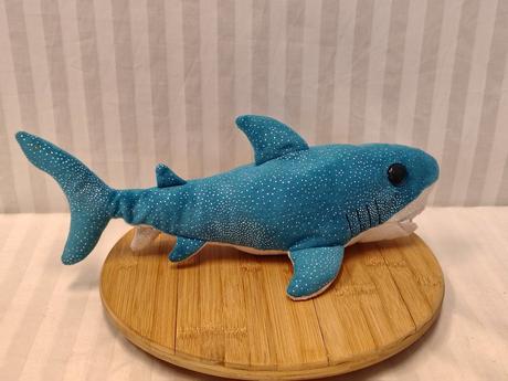 Tyrkysový trblietavý plyšový žralok ravensden 40cm,