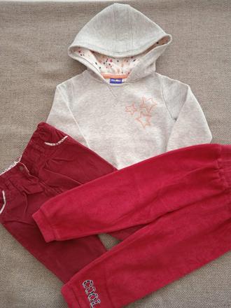 Set mikina + menčestráčky + tepláčky, lupilu,86