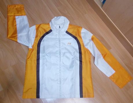 Bielo - oranžová vetrovka, l