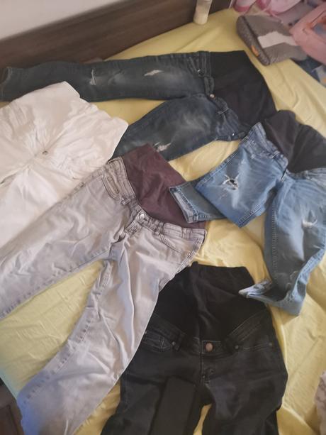 Tehotenské rifle, denim,s