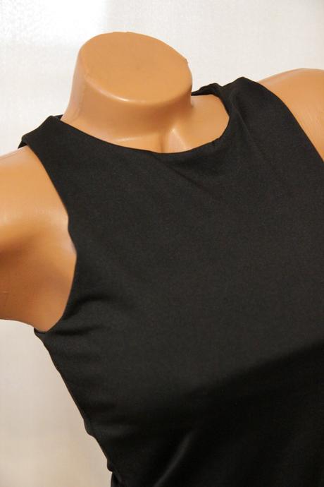Čierny elastický body top, m, m