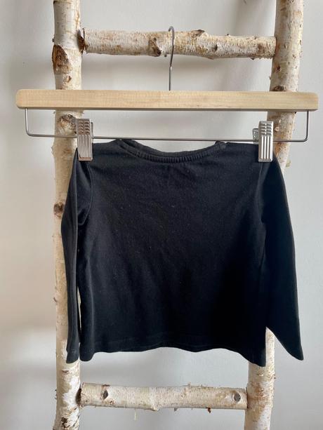 Čierne tričko s dlhým rukávom gap, gap,86