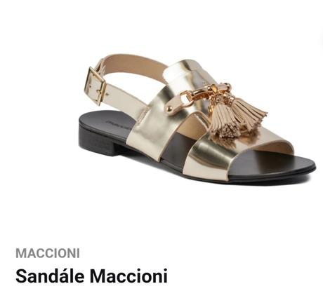 Zlaté sandále maccioni 40, 40