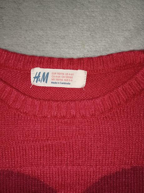 Sveter tenký 4ks 110/116 cena spolu 2.50 eur, h&m,116