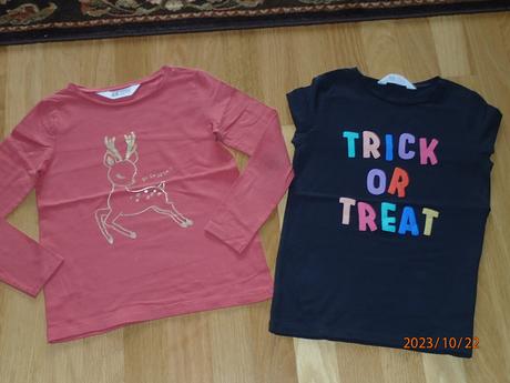 2x tričká hm, h&m,122