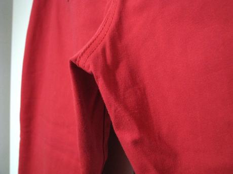 Červené trojštvrťové nohavice, 40