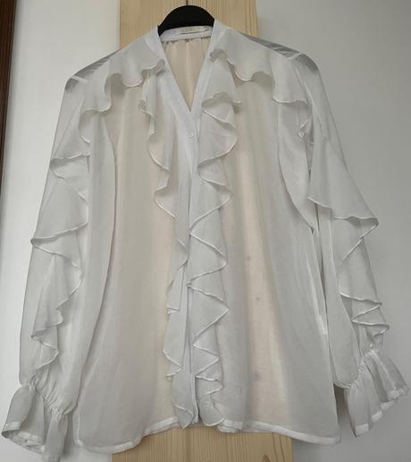 Biela volankova bluzka, m