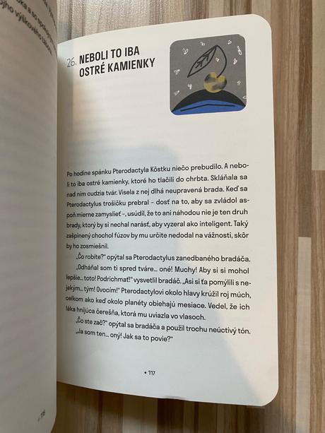 Detska kniha vesmirna plavba pterodactyla kostku,