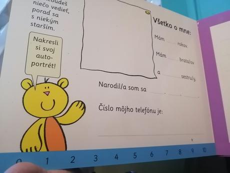 Kniha číslice písanka s farbičkami,