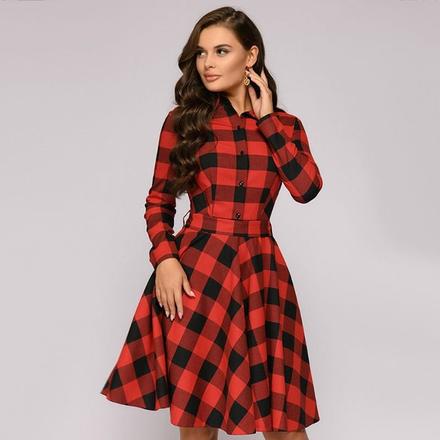 Flanelove saty plaid, l / m / s