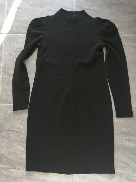 Čierne pružné midi šaty ham vs, h&m,s