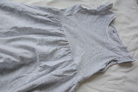 Pásikové šaty z organickej bavlny, h&m,134