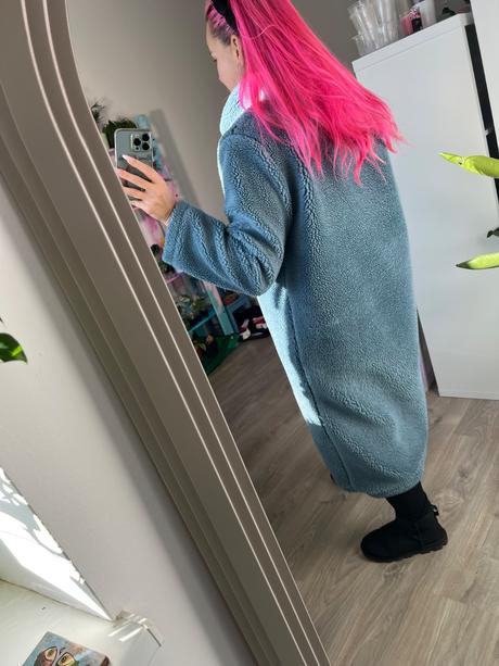 Kabát teddy blue, m