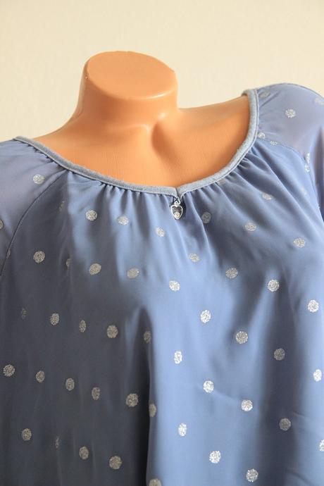 Modrá bodkovaná blúzka, 4xl, 4xl