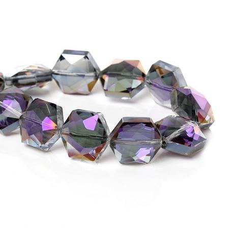 Luxusné hexagónové korálky 15x14 mm, 