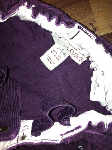 Zateplené nohavice, h&m,74