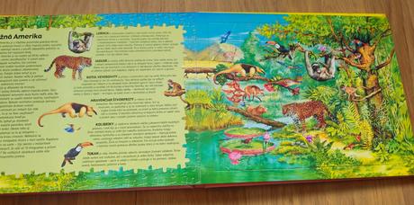 Kniha zvieratá v divočine s puzzle, 