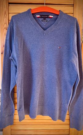 Modrý pulóver, tommy hilfiger, l, tommy hilfiger,l