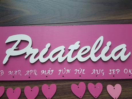 Dekoracia rodinný  kalendar, 