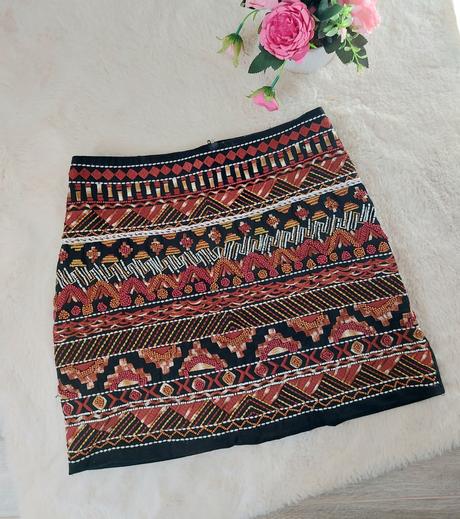 Vzorovana mini sukna h&m, h&m,s