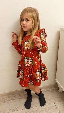 Dievčenské vianočné šaty, 92 / 98