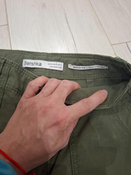 Nohavice bershka cargo streight (top stav), bershka,32