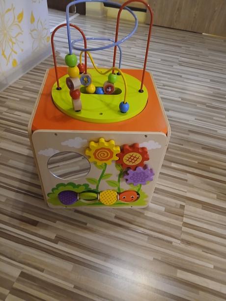 Edukačná drevená kocka, 