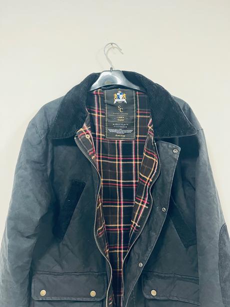 Prešívaná bunda s tartanom (barbour štýl) vel l, l