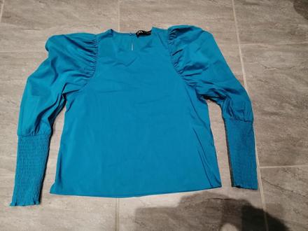 Nádherná blúzka zara v152-158,vxs, sýto modrá, zara,152