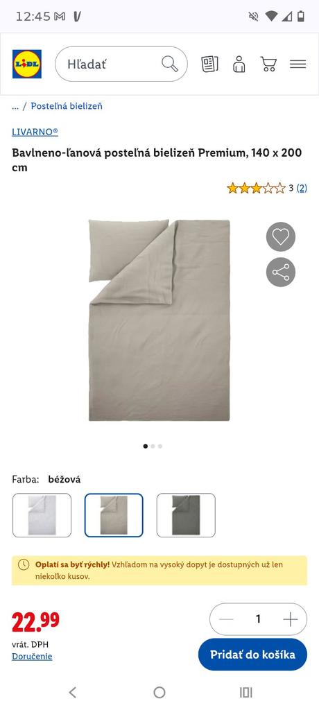 Ľanovo bavlnené posteľné obliečky premium 140x200,