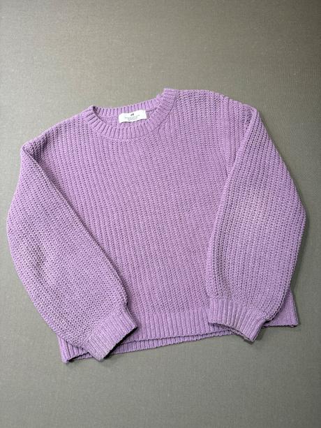 Fialový pulover, h&m,134