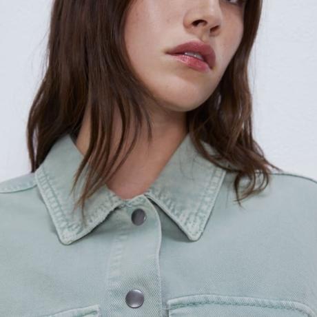 Perfektná mentolová džínsová bunda značky zara, zara,xs