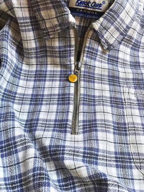 Ľanová košeľa na zips casual knock out, l