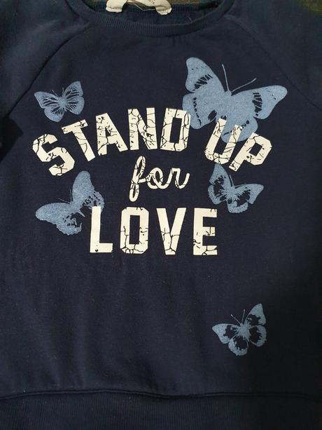 Mikinové šaty s bodkovanou sukňou, h&m,122