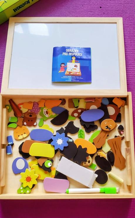 Drevená magnetická tabuľa zvieratá, 