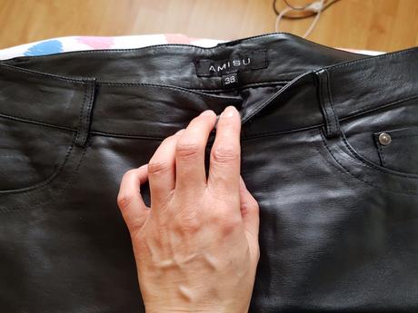 Kožená ultra mini sukňa, l