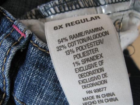 Dievčenské riflové kraťasky 104/110, 104