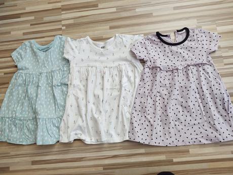 3x letné šaty, h&m,92