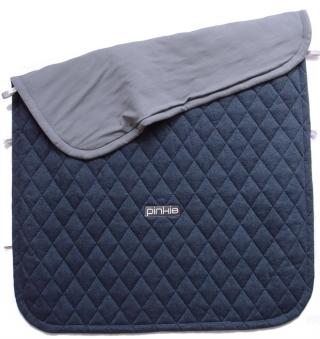 Pinkie deka so sťahovaním marble dark blue, pinkie