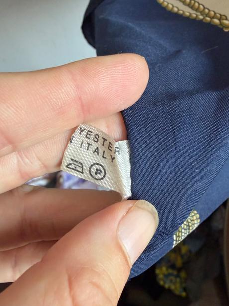 Vintage talianska satka sal motiv polovnicky s baz,