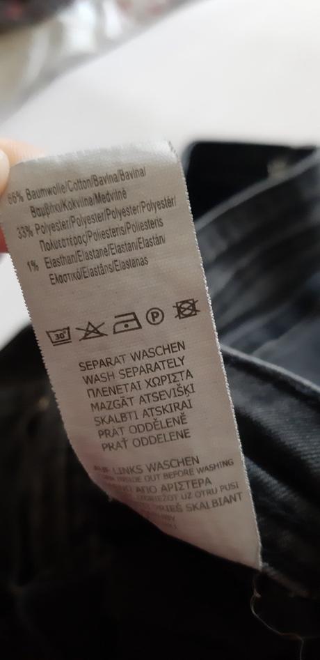 Elastické tmavošedé rifle, m