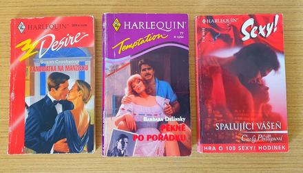Knihy harlequin za 0,20 eur, 